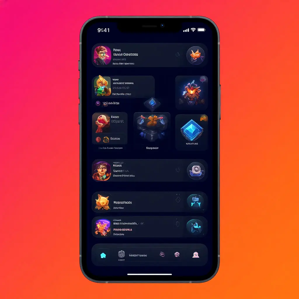 Dark mode UI example